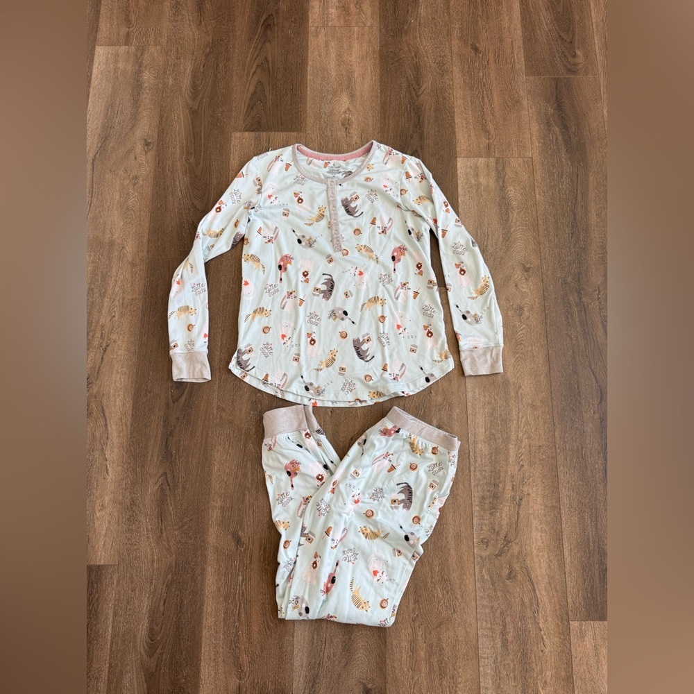 Cuddl Duds Pajama Set with Cat Design, women’s size XS